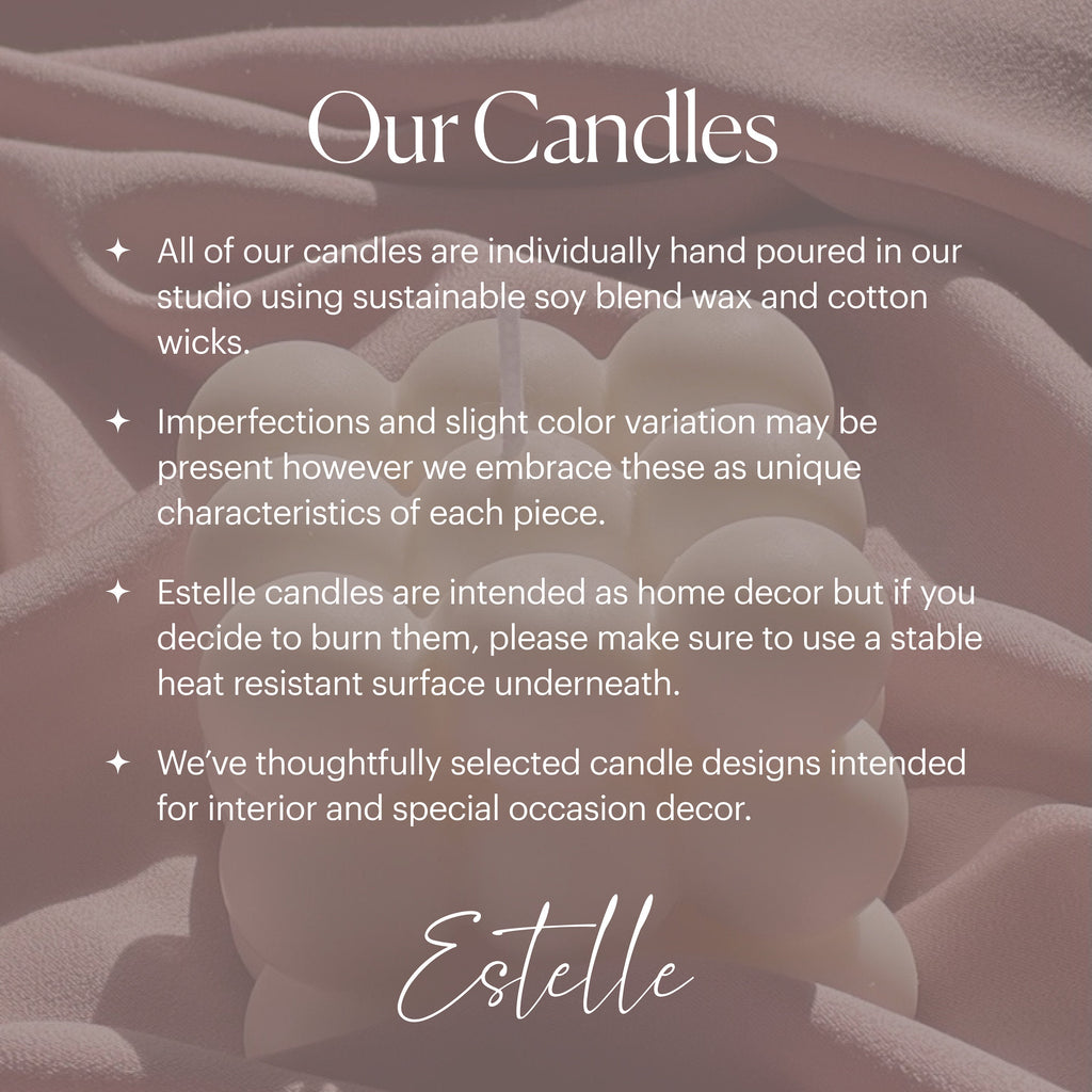 Ribbed Soy Candle Set | Conical Pillar Candles, Decor