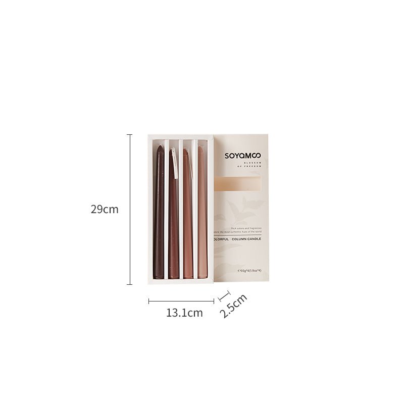Latte Cream Ombre Taper Candles